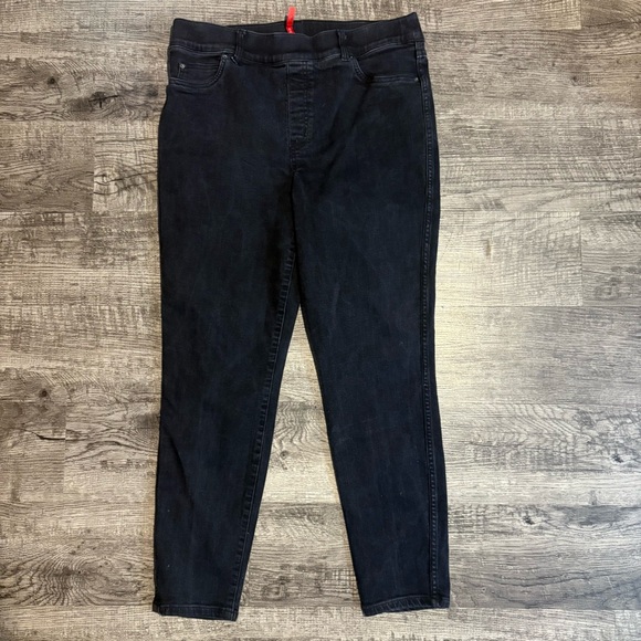 Spanx Jeans Women’s Size XL Black Pull On Denim - Picture 1 of 9